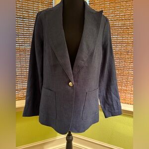 Talbots Navy Blazer with Single Button
